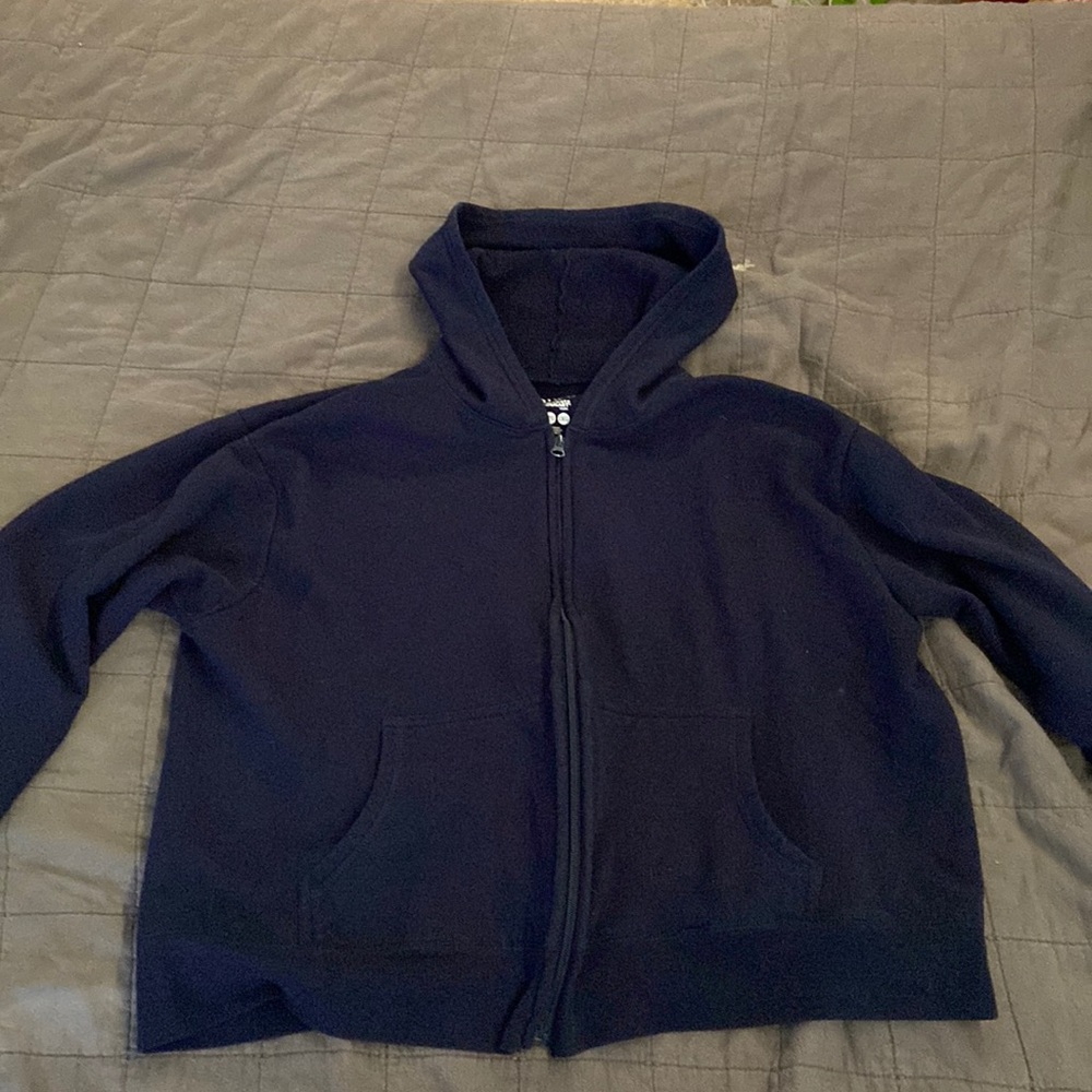 Hanes navy blue zip-up